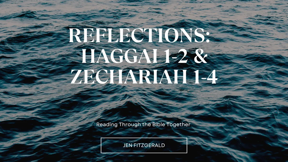 Blog Reflections: Haggai Zechariah Spirit of God Fellowship Church in South Holland, IL